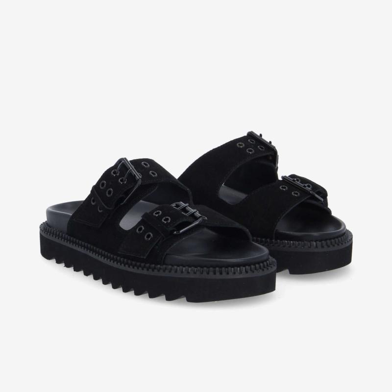 STELLA BUCKLE W - SUEDE - NOIR